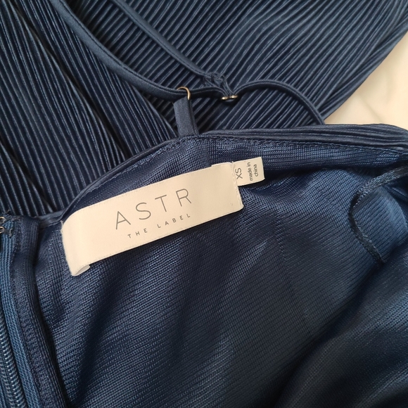 Astr Blue Ribbed Cut Out Jumpsuit - Picture 4 of 15